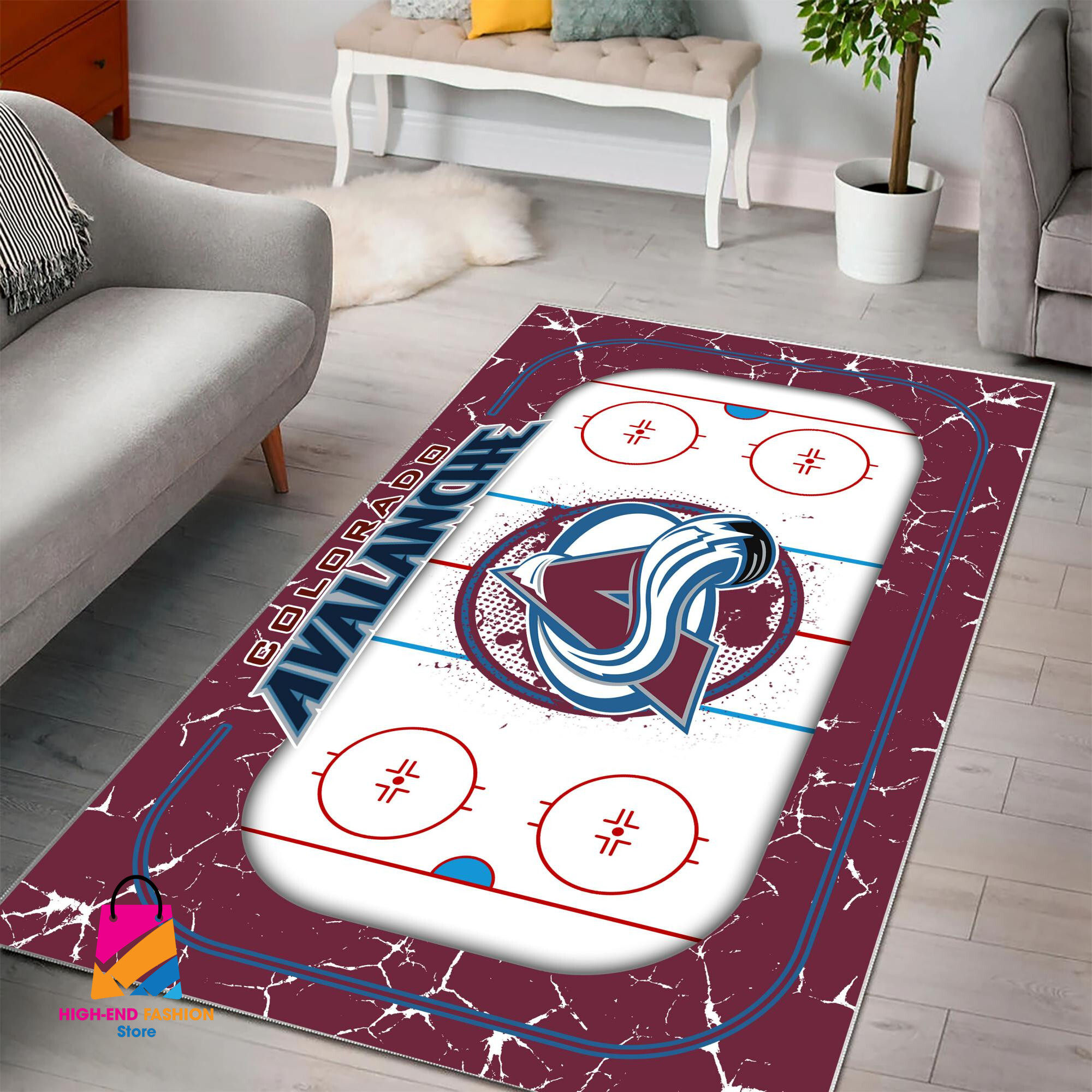 Sportswearmerch Colorado Avalanche NHL Area Rug For Fan