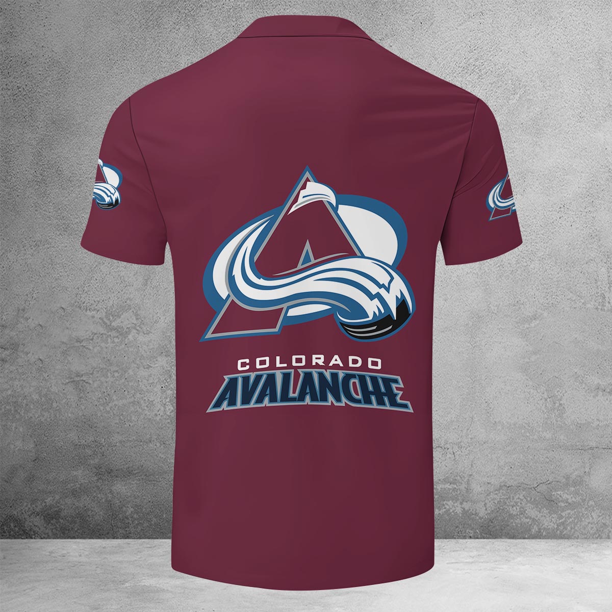 Sportswearmerch Colorado Avalanche NHL Lapel Zip Polo Shirt For Fan