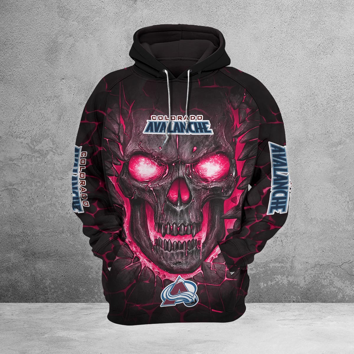 Sportswearmerch Colorado Avalanche NHL Lava Skull Hoodie For Fan