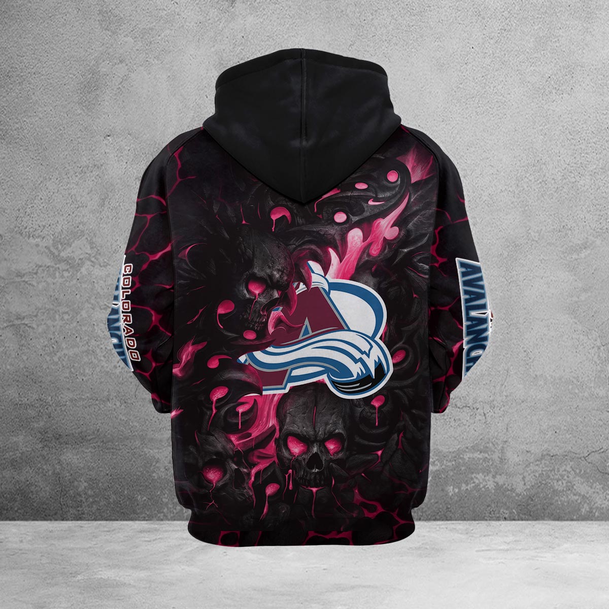 Sportswearmerch Colorado Avalanche NHL Lava Skull Hoodie For Fan