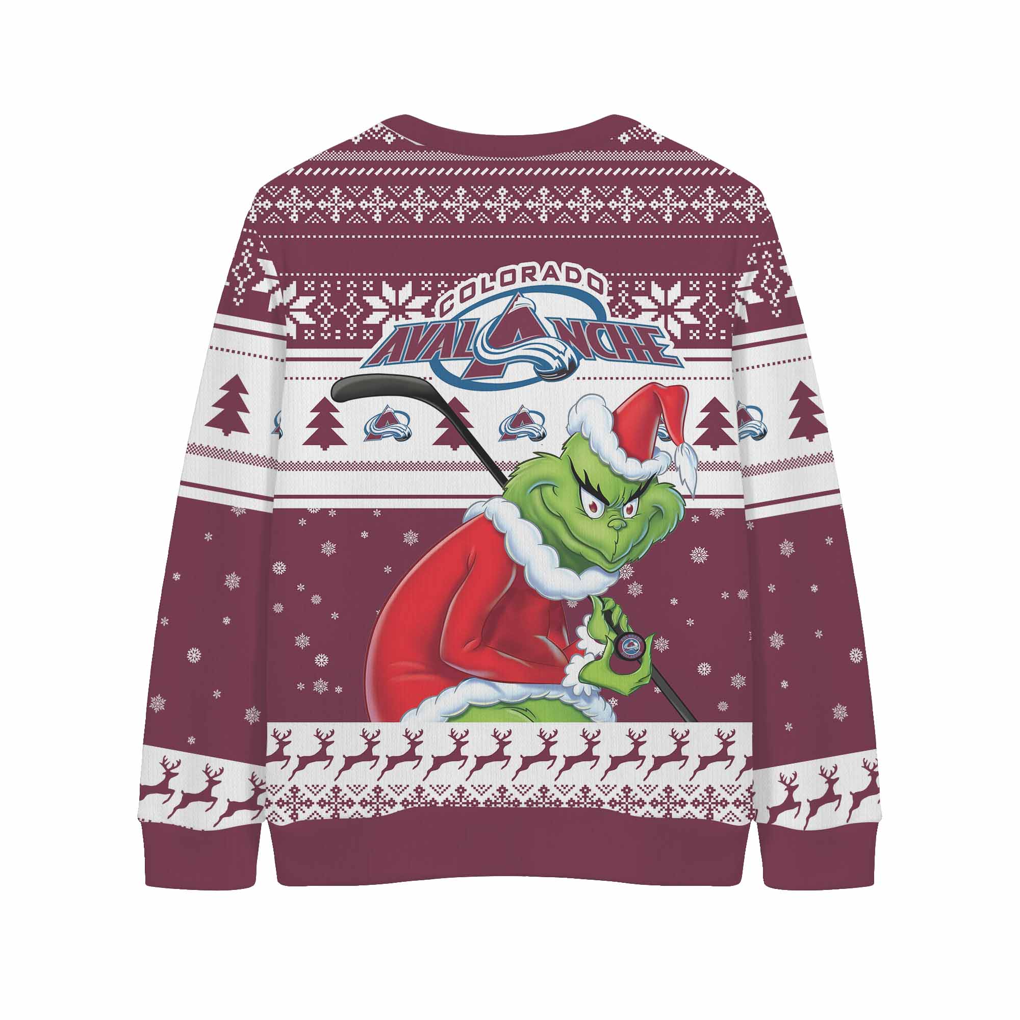 Sportswearmerch Colorado Avalanche NHL x Grinch Christmas Cardigan For Fan