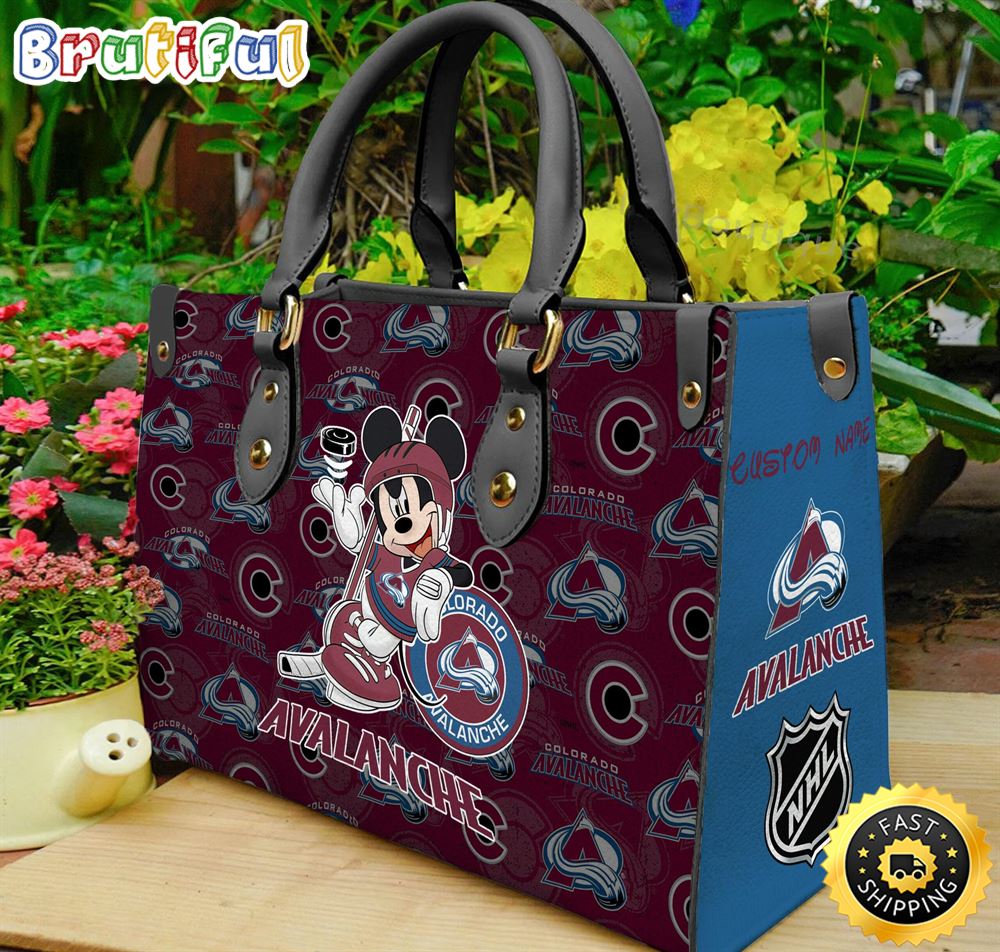 Sportswearmerch Colorado Avalanche NHL x Mickey Leather Handbag For Fan