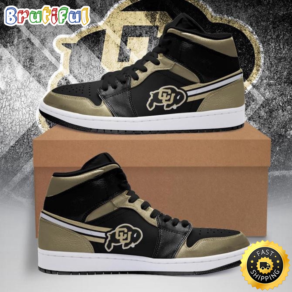 Sportswearmerch Colorado Buffaloes NCAA AJ1 High Sneakers Shoes For Men And Women