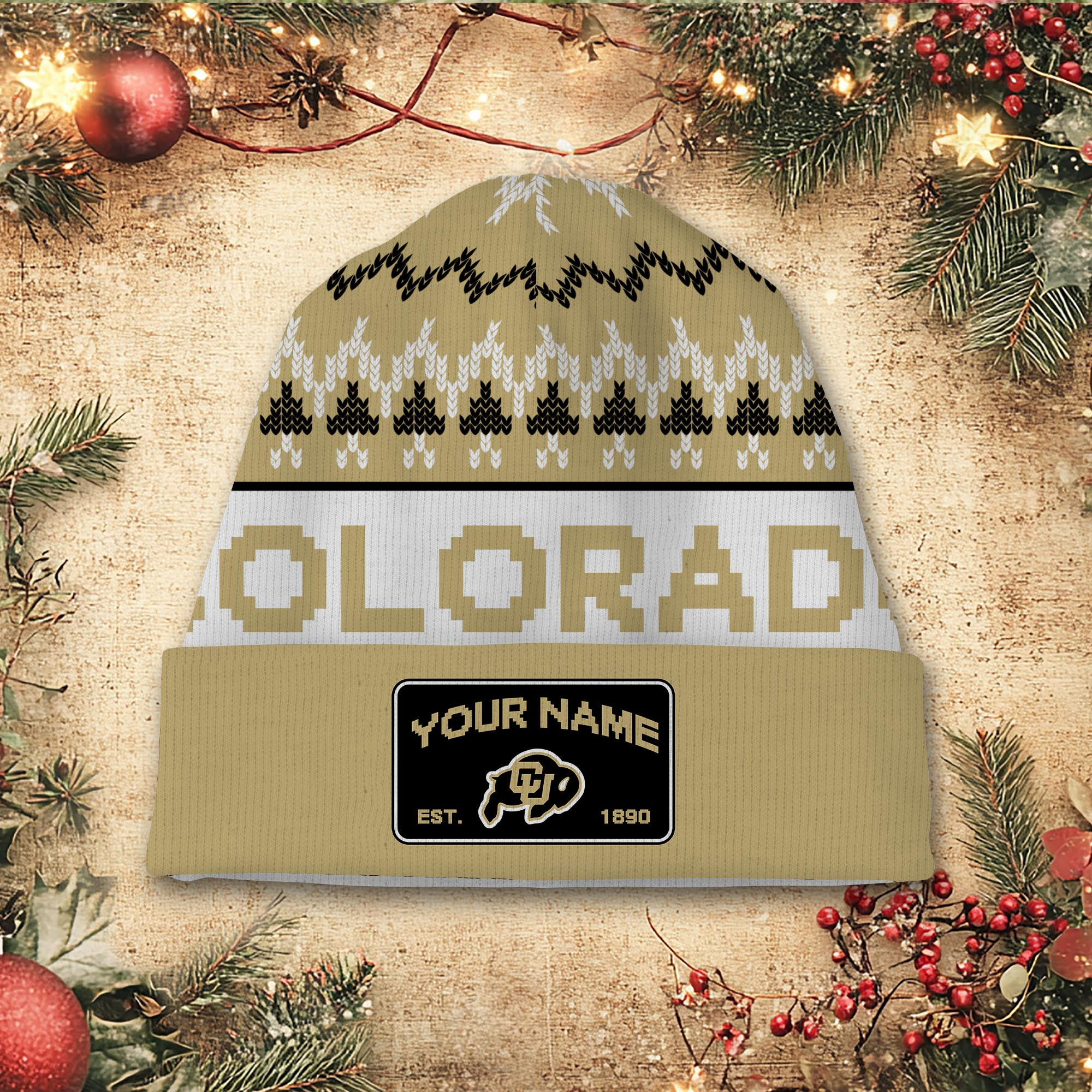Sportswearmerch Colorado Buffaloes NCAA Christmas Beanie Hat For Fan