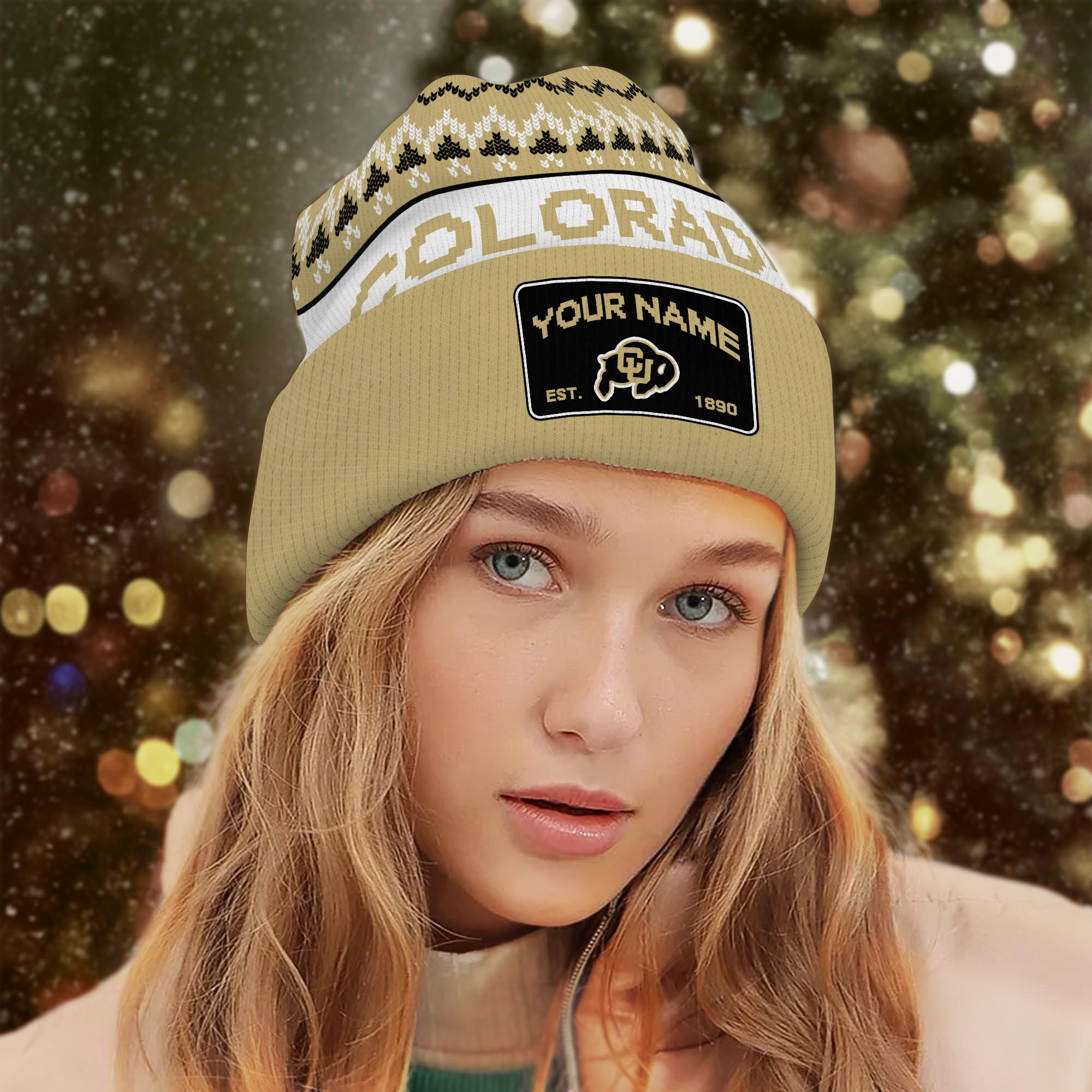 Sportswearmerch Colorado Buffaloes NCAA Christmas Beanie Hat For Fan