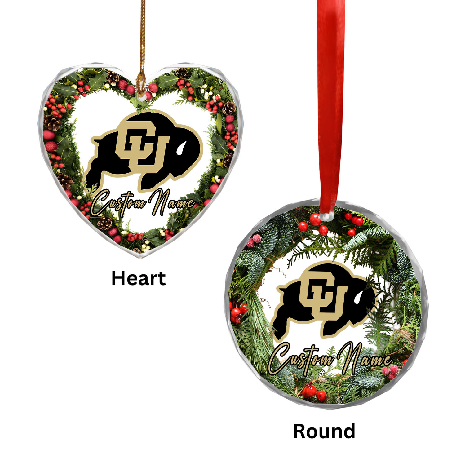 Sportswearmerch Colorado Buffaloes NCAA x Christmas Glass Ornament Gift For Fans