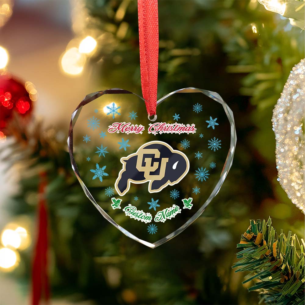Sportswearmerch Colorado Buffaloes NCAA x Christmas Glass Ornament Gift For Fans