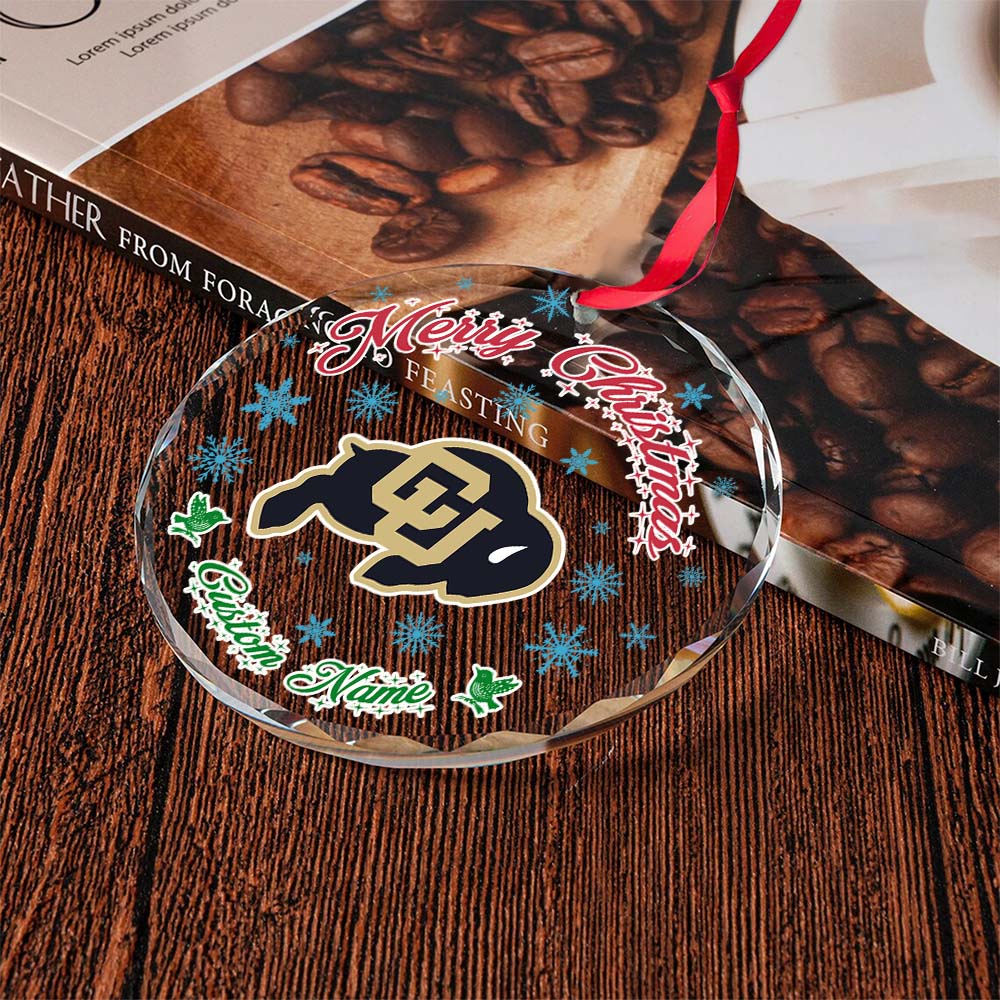 Sportswearmerch Colorado Buffaloes NCAA x Christmas Glass Ornament Gift For Fans