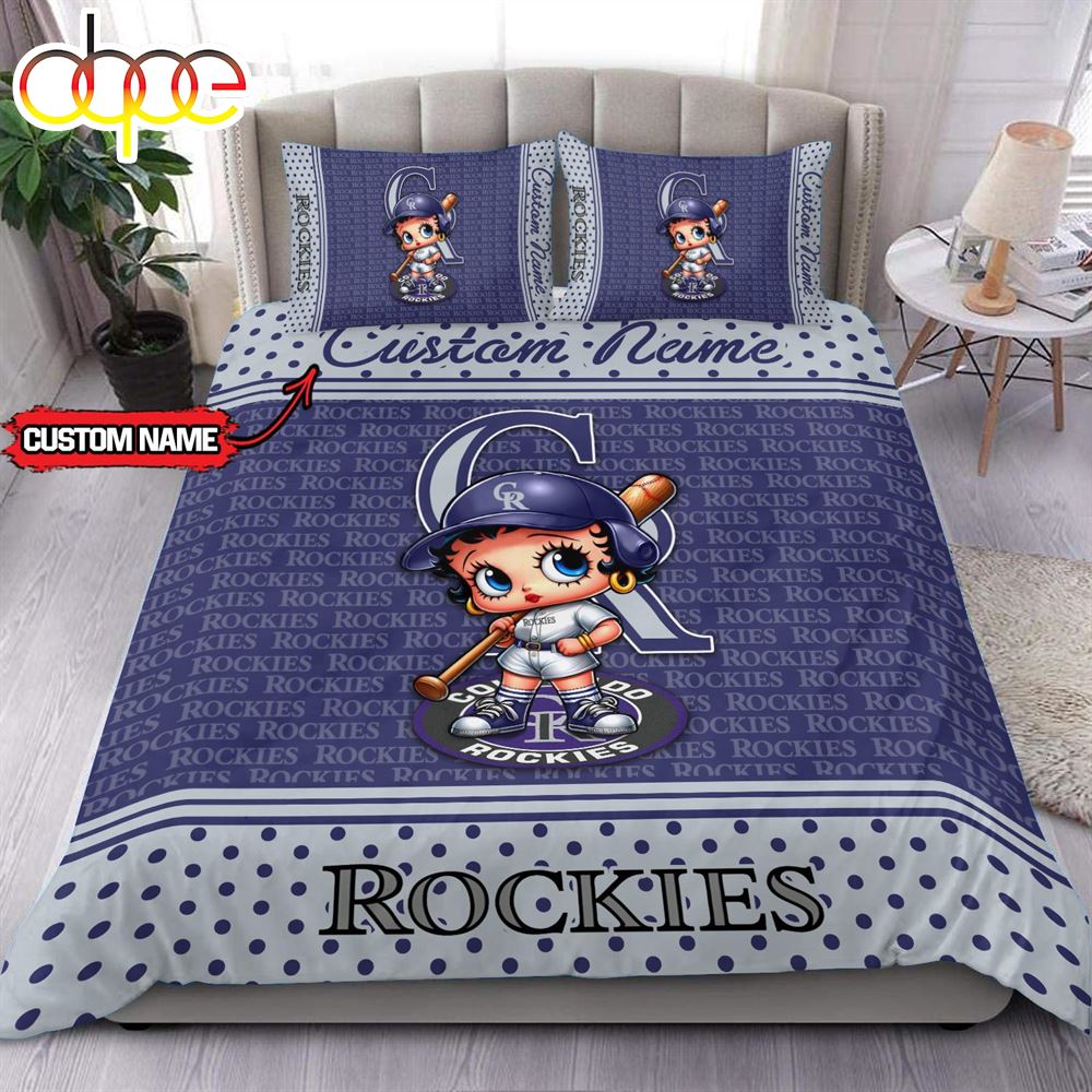 Sportswearmerch Colorado Rockies MLB Baseball Bedding Set For Fan