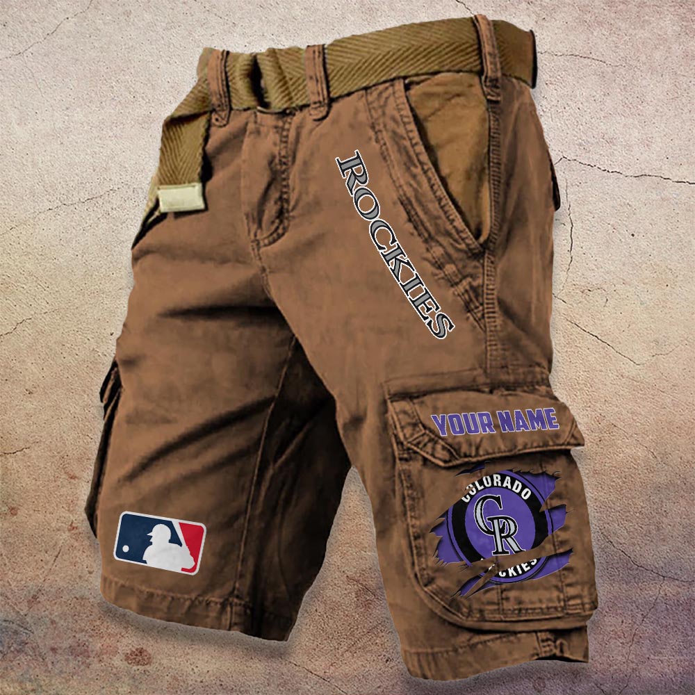 Sportswearmerch Colorado Rockies MLB Denim Short For Fan