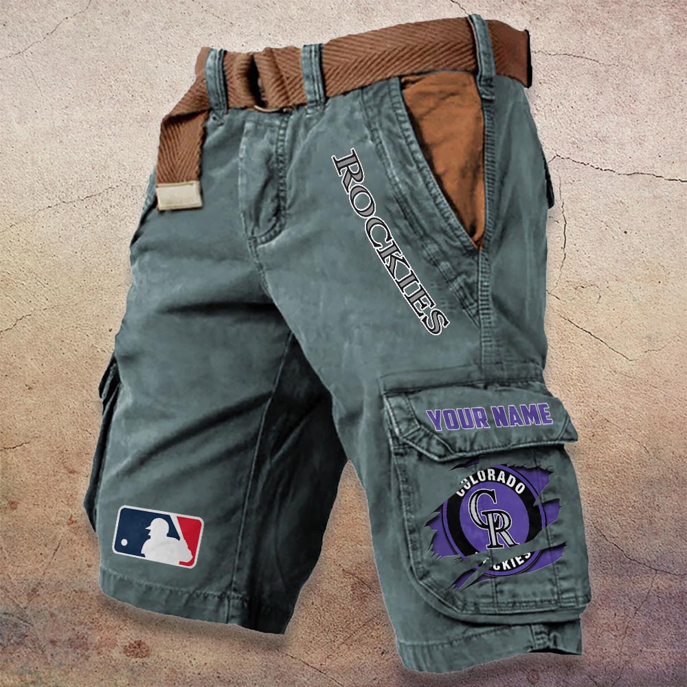 Sportswearmerch Colorado Rockies MLB Denim Short For Fan