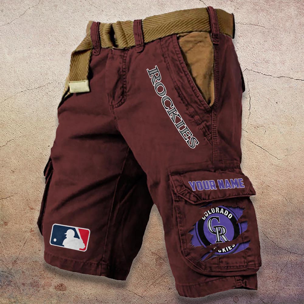Sportswearmerch Colorado Rockies MLB Denim Short For Fan