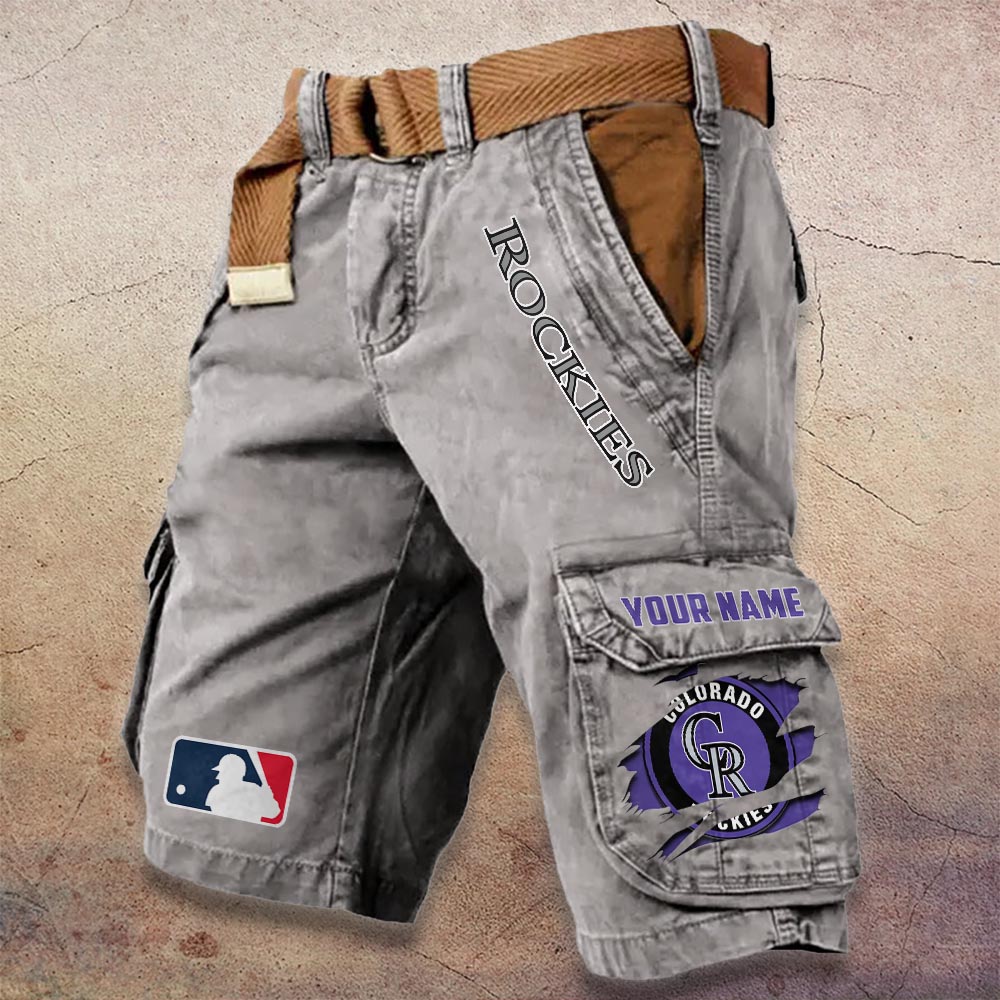 Sportswearmerch Colorado Rockies MLB Denim Short For Fan