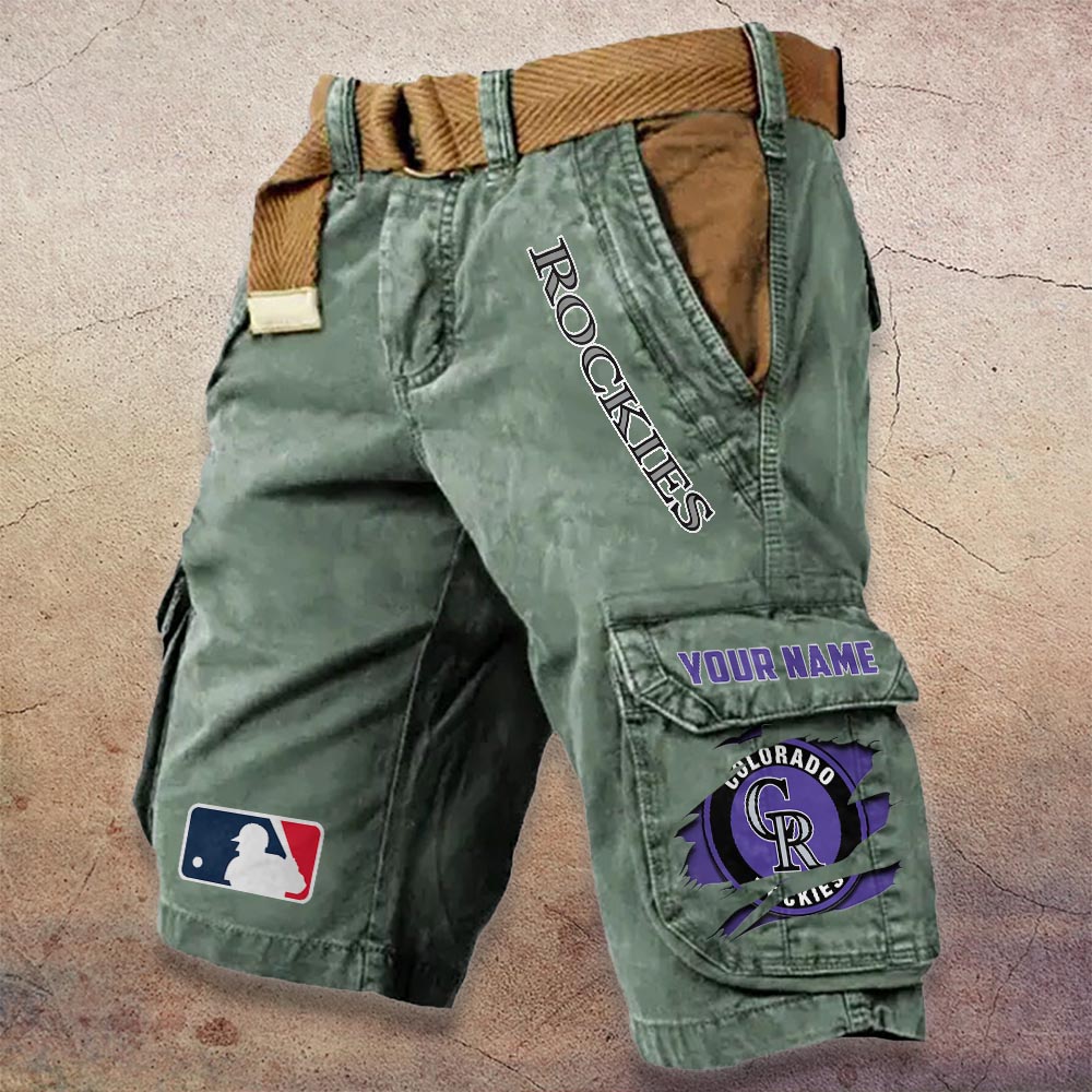 Sportswearmerch Colorado Rockies MLB Denim Short For Fan