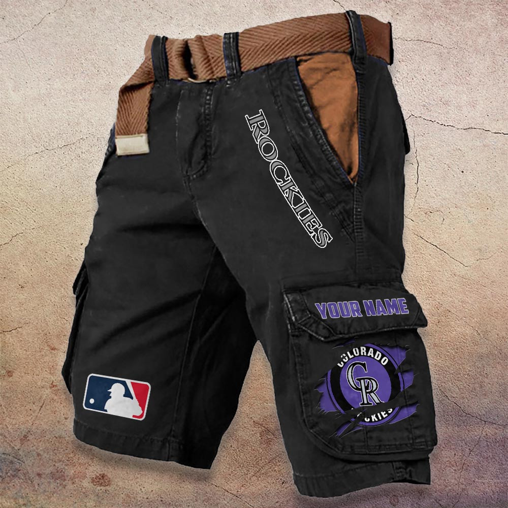 Sportswearmerch Colorado Rockies MLB Denim Short For Fan