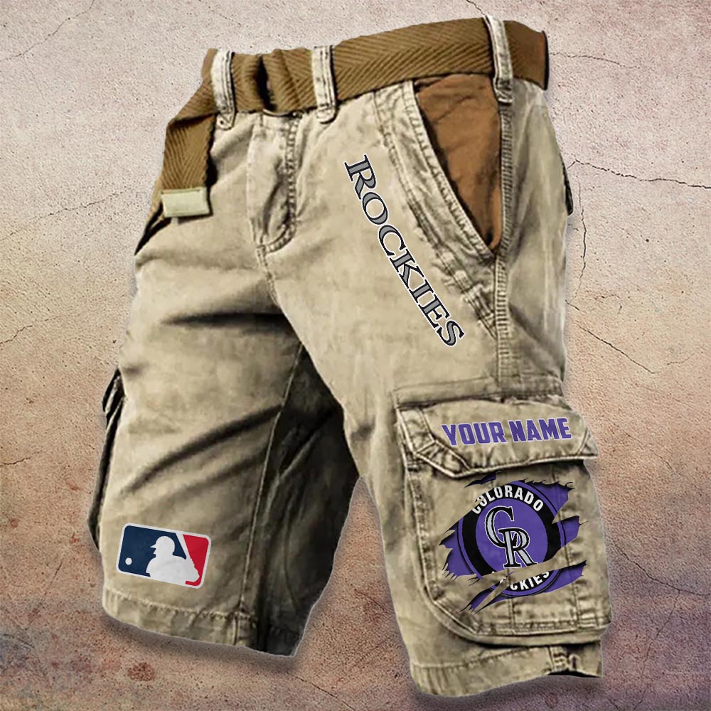 Sportswearmerch Colorado Rockies MLB Denim Short For Fan