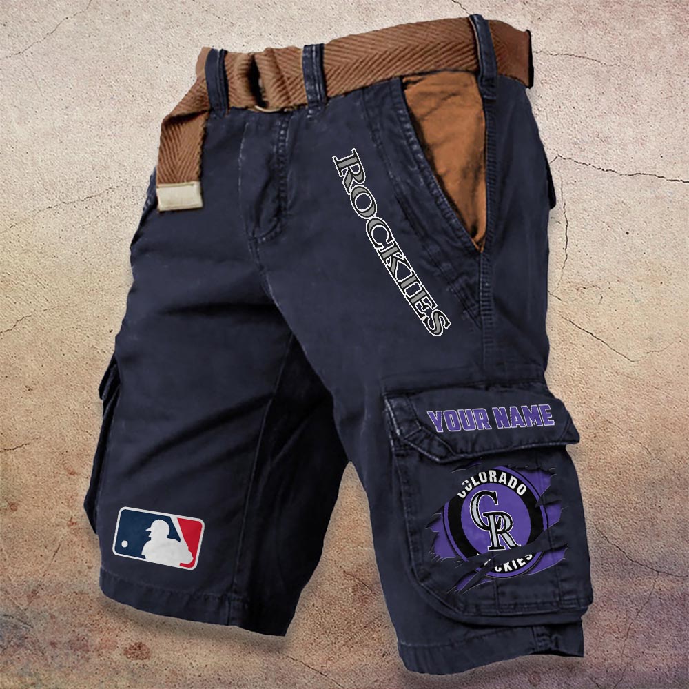 Sportswearmerch Colorado Rockies MLB Denim Short For Fan