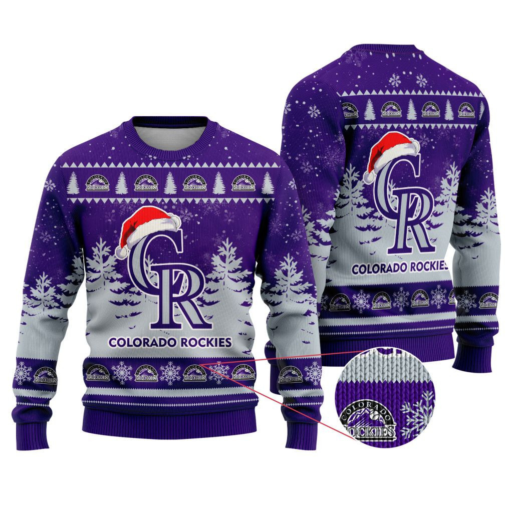 Sportswearmerch Colorado Rockies MLB Funny Christmas Ugly Sweater For Fans