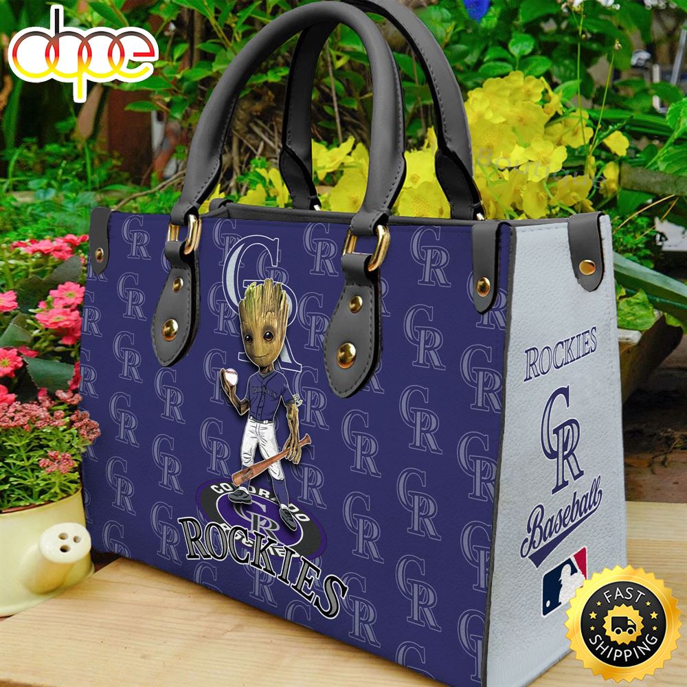 Sportswearmerch Colorado Rockies MLB Groot Women Leather Hand Bag For Fan
