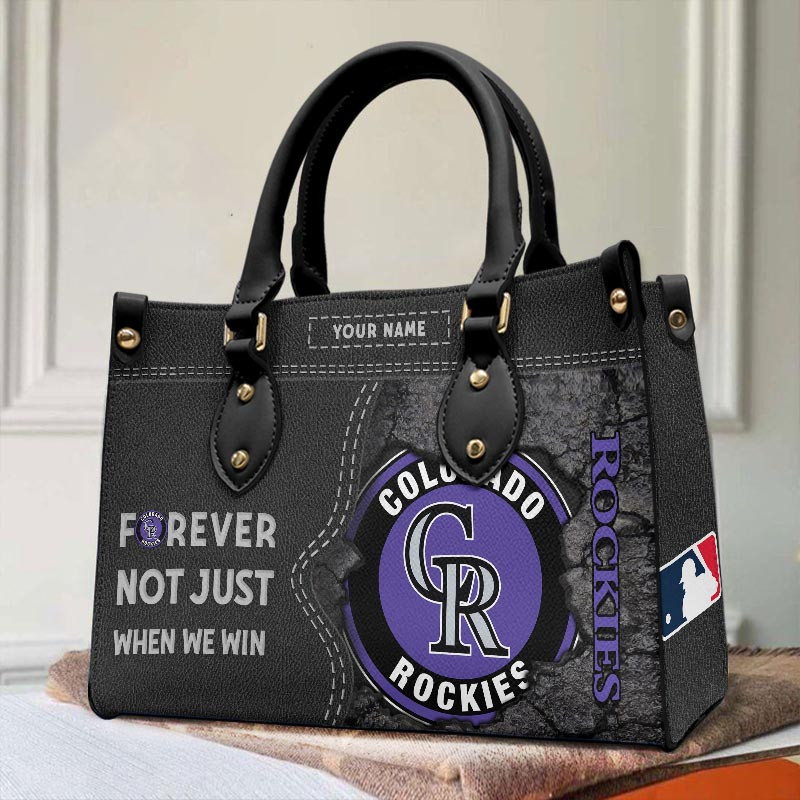 Sportswearmerch Colorado Rockies MLB Leather Handbag For Fan