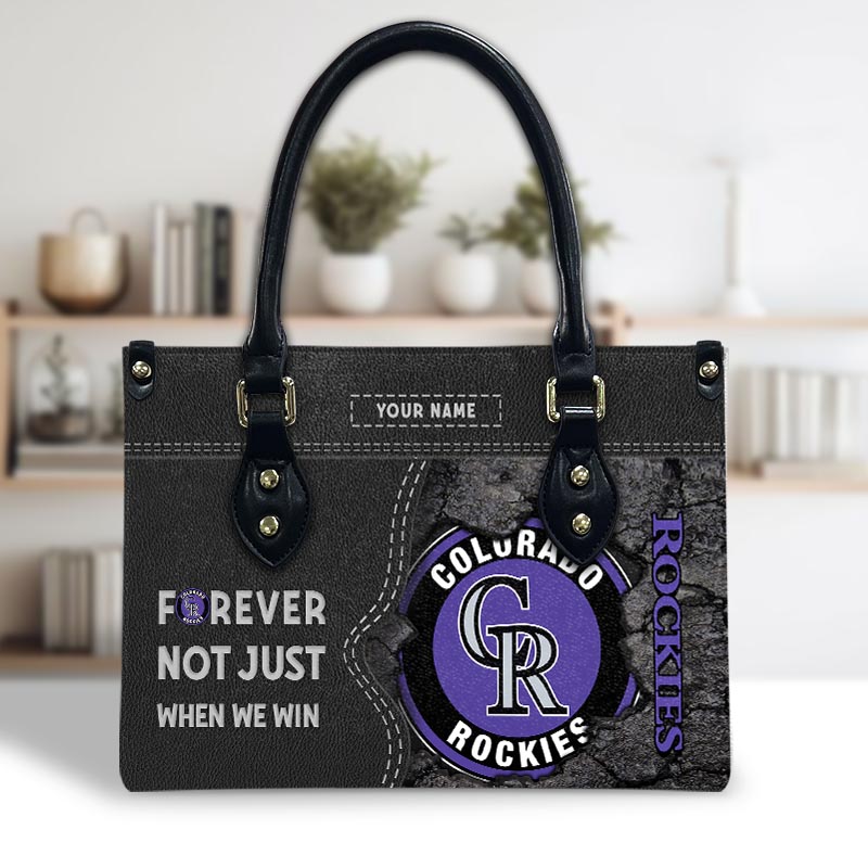 Sportswearmerch Colorado Rockies MLB Leather Handbag For Fan