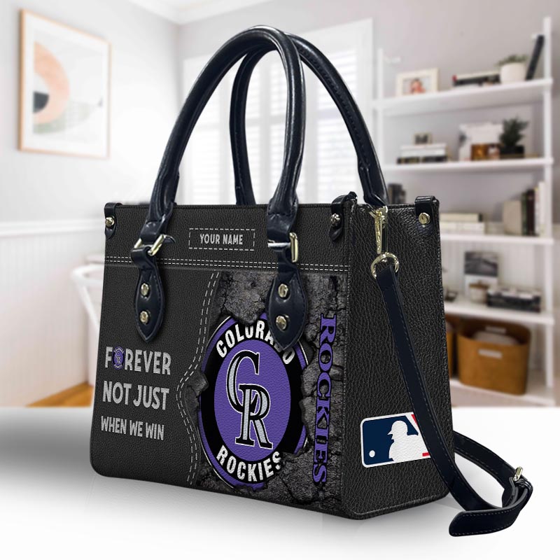 Sportswearmerch Colorado Rockies MLB Leather Handbag For Fan
