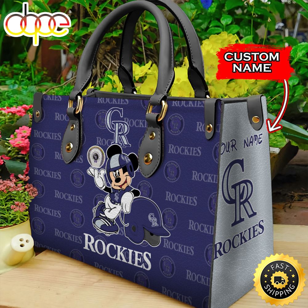 Sportswearmerch Colorado Rockies MLB Mickey Leather Bag For Fan