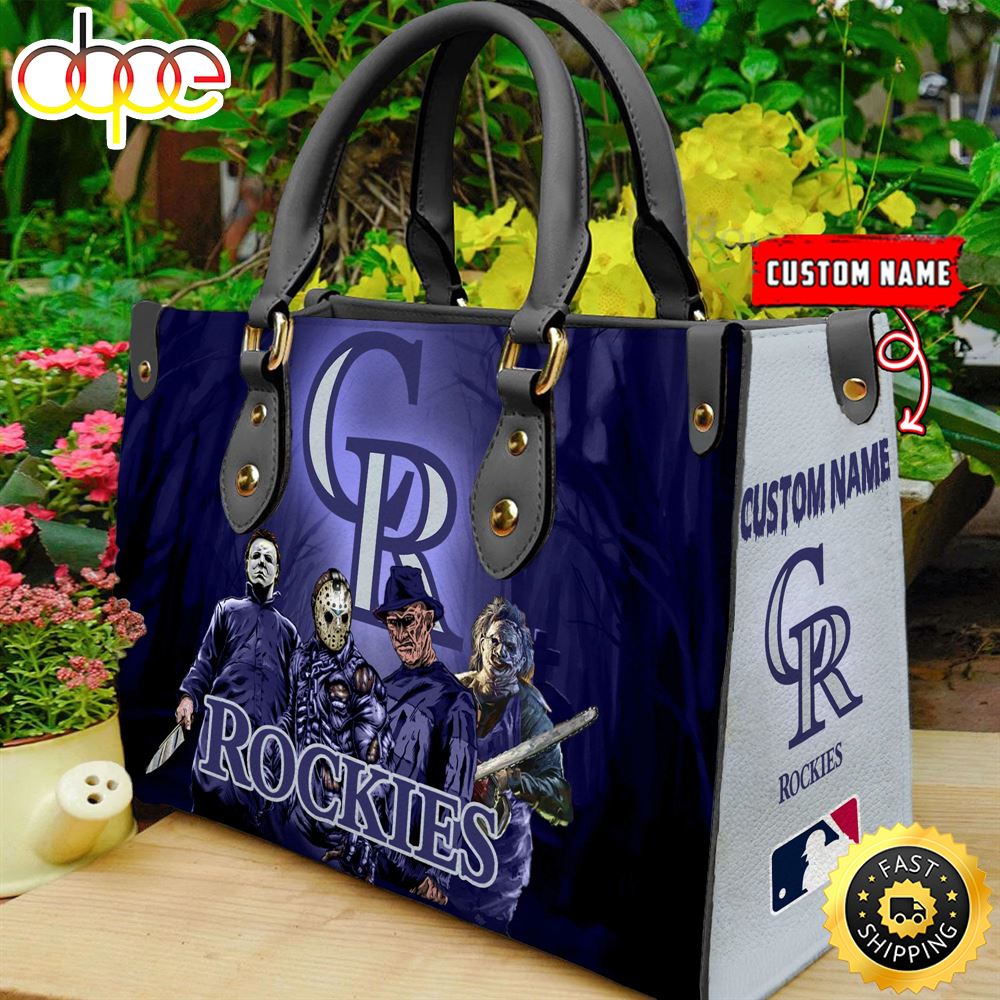 Sportswearmerch Colorado Rockies MLB Women Leather Hand Bag For Fan