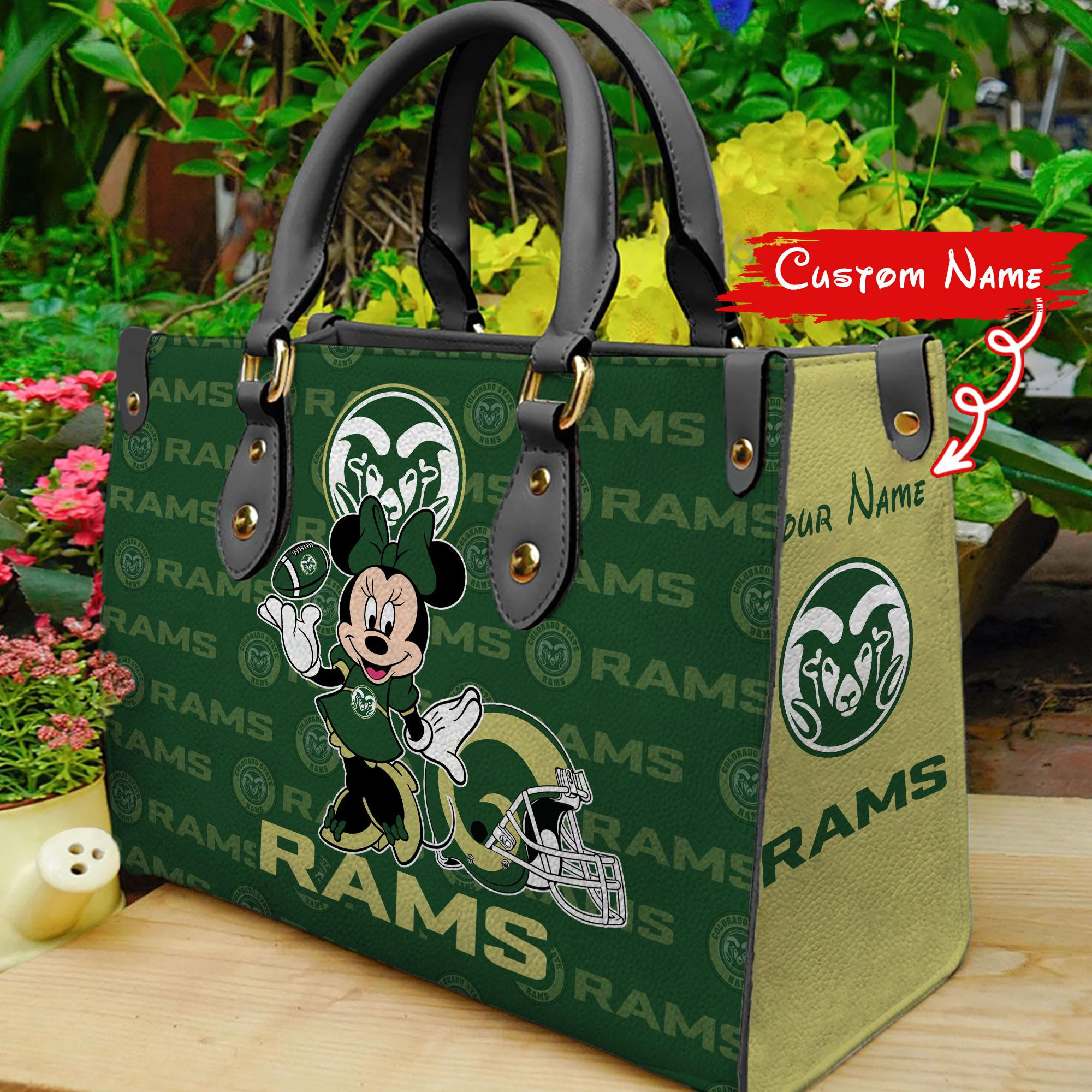 Sportswearmerch Colorado State Rams NCAA x Minnie Women Leather Handbag For Fan