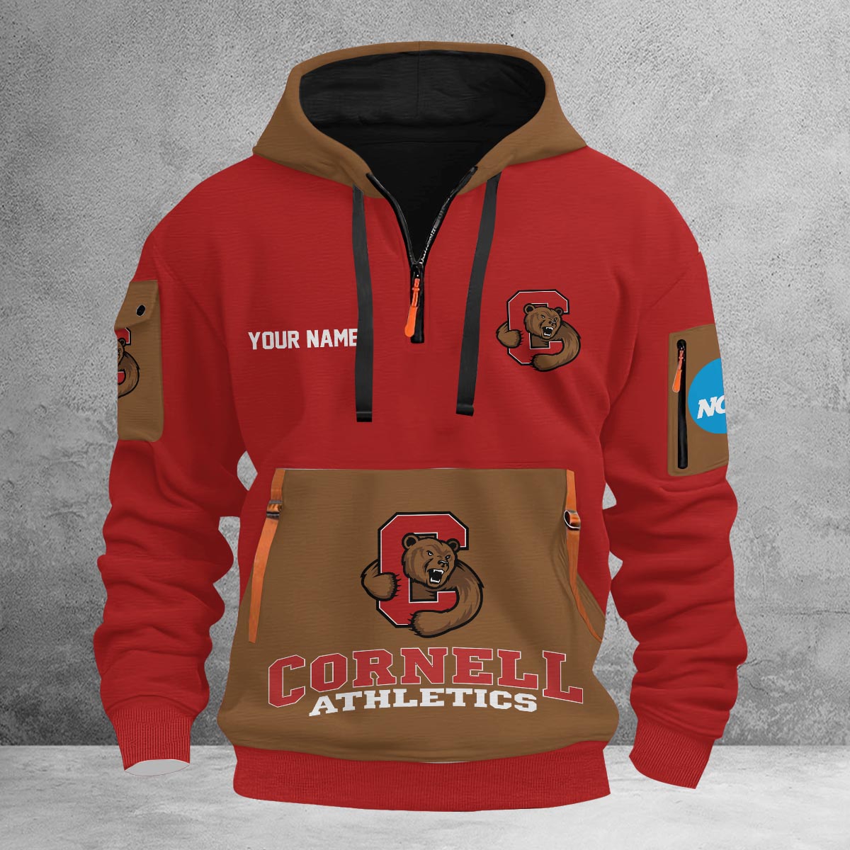 Sportswearmerch Cornell Big Red NCAA Half Zip Hoodie Personalized For Fan