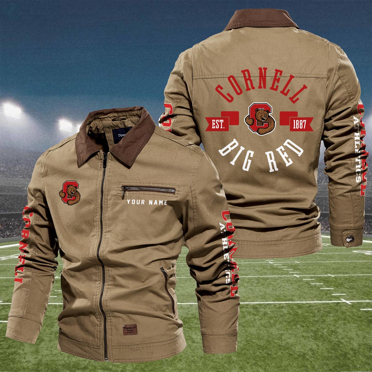 Sportswearmerch Cornell Big Red NCAA Lapel Jacket For Fan