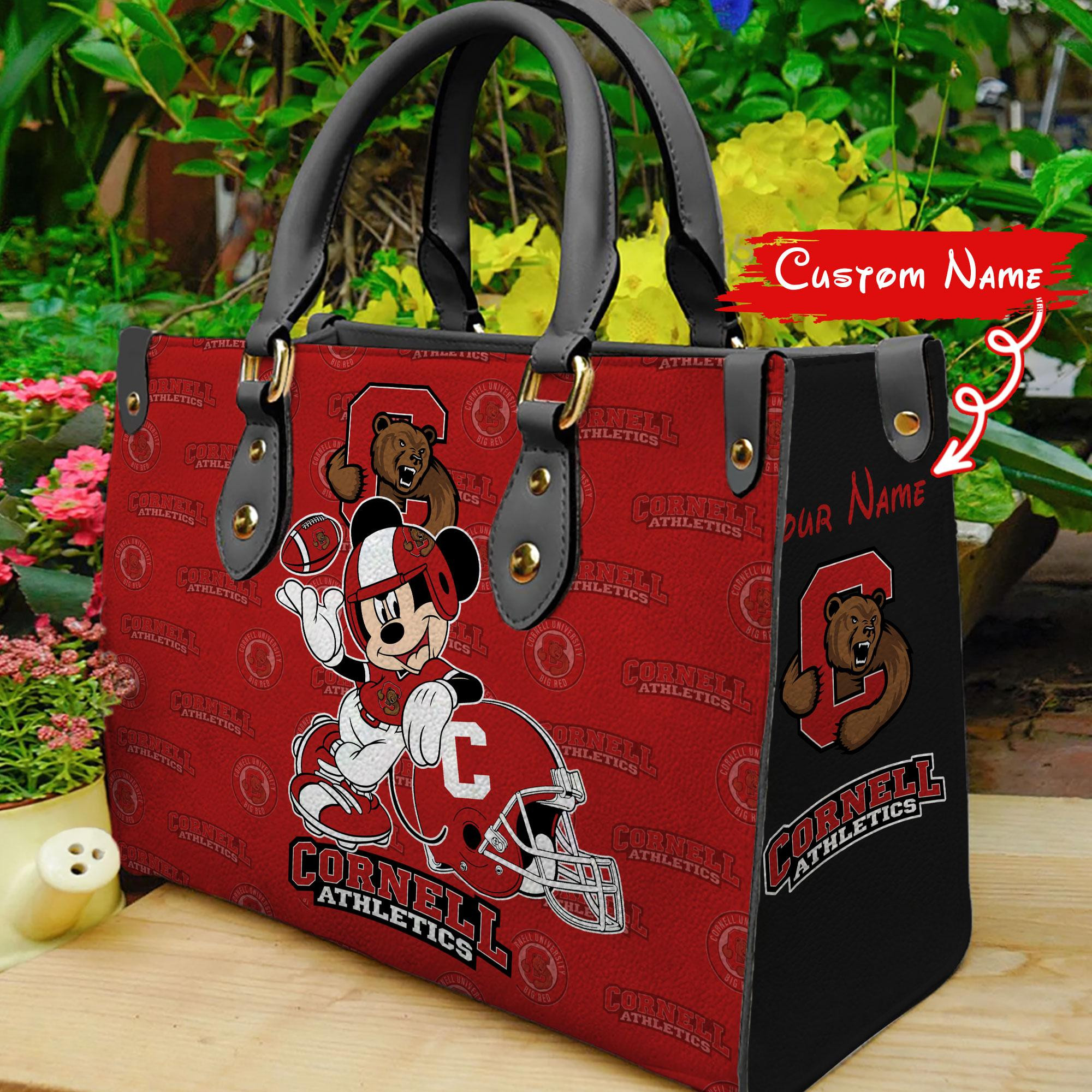 Sportswearmerch Cornell Big Red NCAA x Mickey Women Leather Handbag For Fan