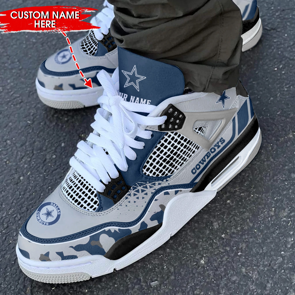 Sportswearmerch Dallas Cowboys NFL Air Jordan 4 Sneaker AJ4 Sneakers Shoes For Men And Women
