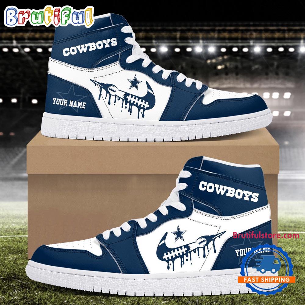 Sportswearmerch Dallas Cowboys NFL AJ1 High Sneakers Shoes For Men And Women