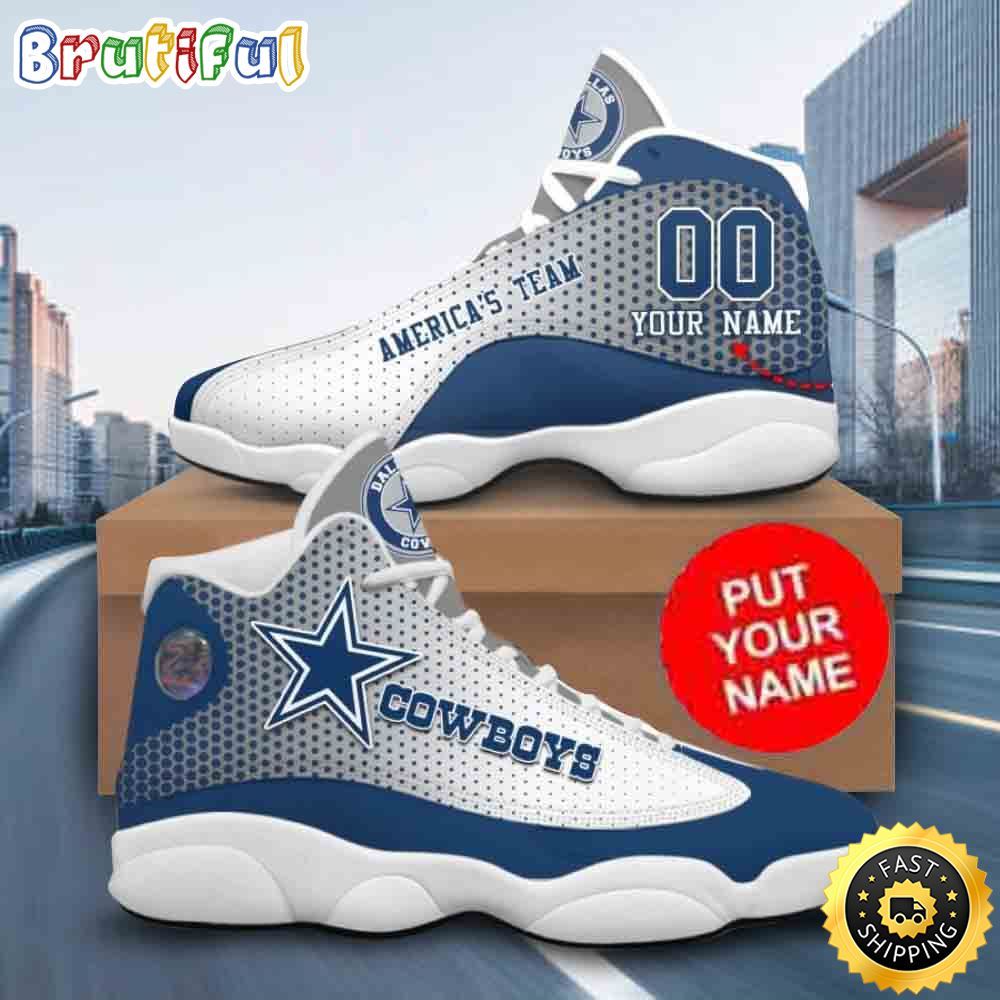 Sportswearmerch Dallas Cowboys NFL AJ13 Sneakers Shoes For Men And Women