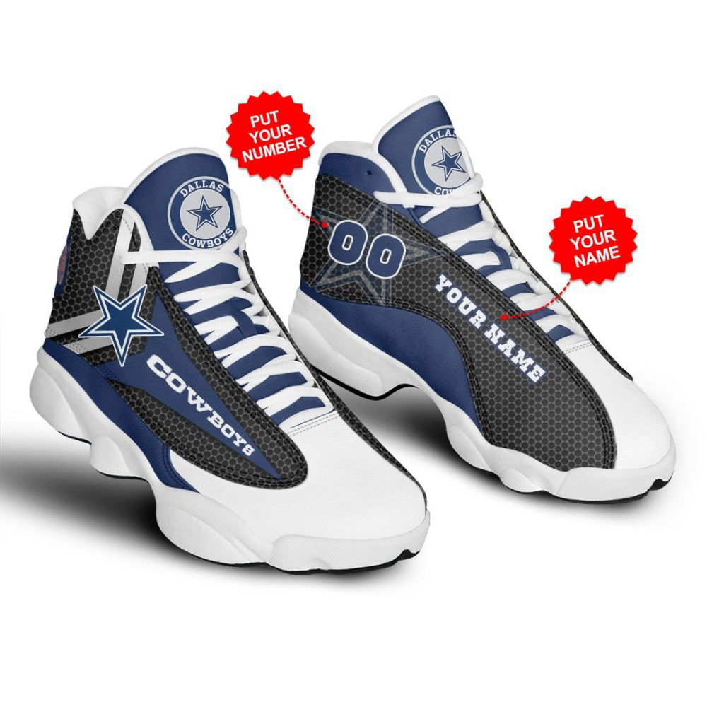 Sportswearmerch Dallas Cowboys NFL AJ13 Sneakers Shoes For Men And Women