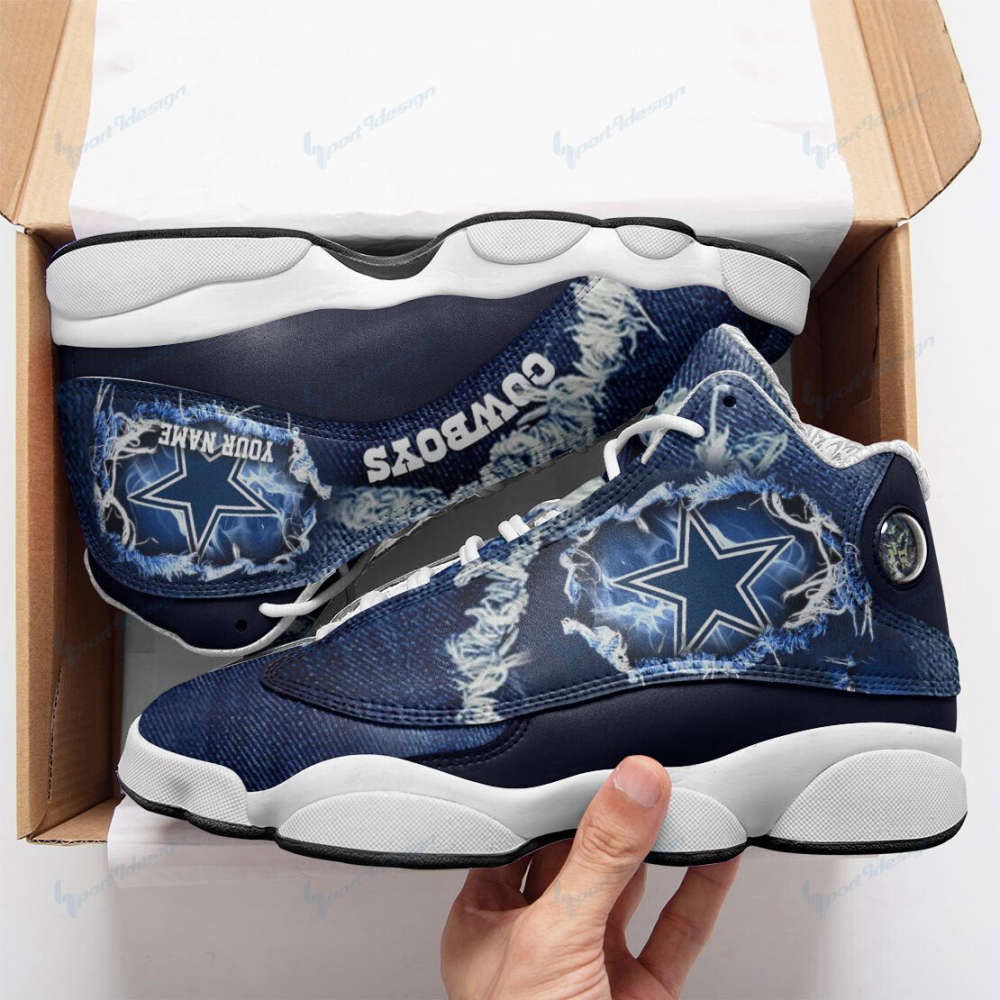 Sportswearmerch Dallas Cowboys NFL AJ13 Sneakers Shoes For Men And Women