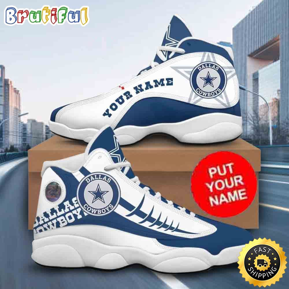 Sportswearmerch Dallas Cowboys NFL AJ13 Sneakers Shoes For Men And Women