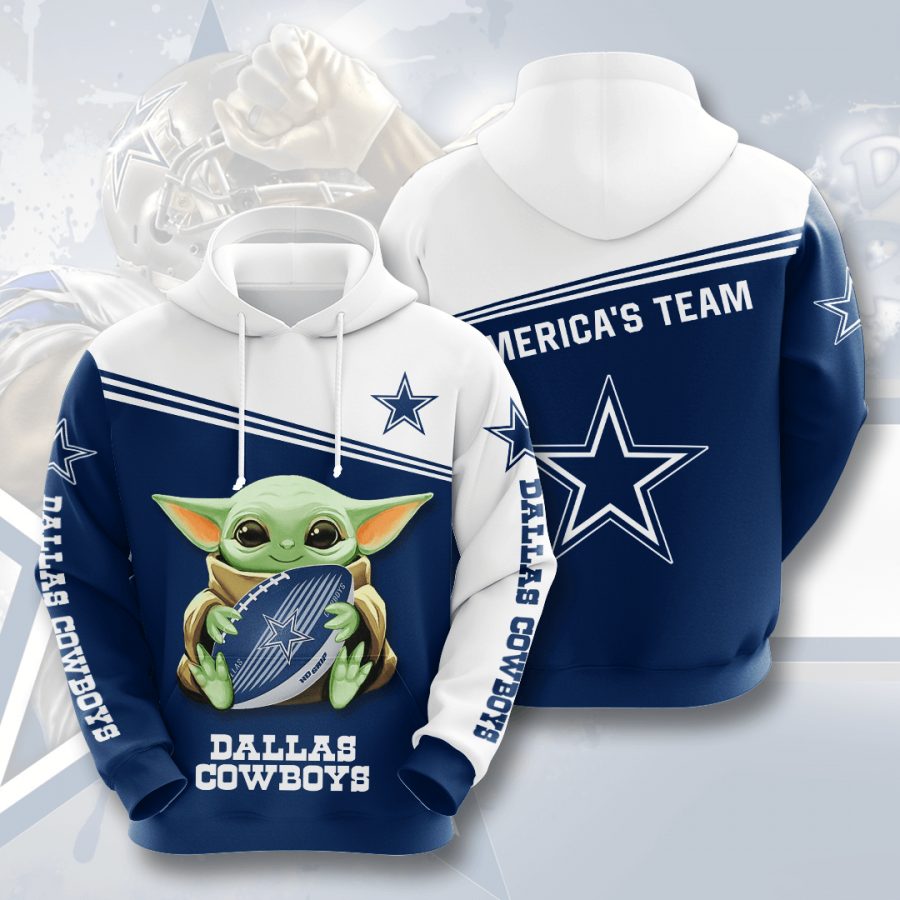 Sportswearmerch Dallas Cowboys NFL Baby Yoda Personalized Hoodie For Fan