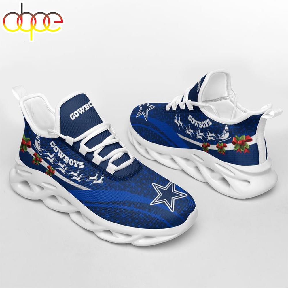Sportswearmerch Dallas Cowboys NFL Christmas Pattern Max Soul Shoes Sneakers For Men And Women