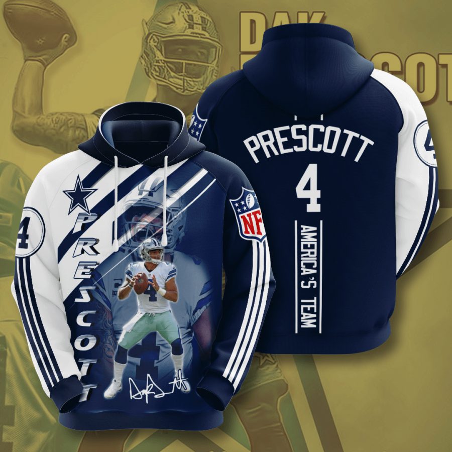 Sportswearmerch Dallas Cowboys NFL Dak Prescott Personalized Hoodie For Fan
