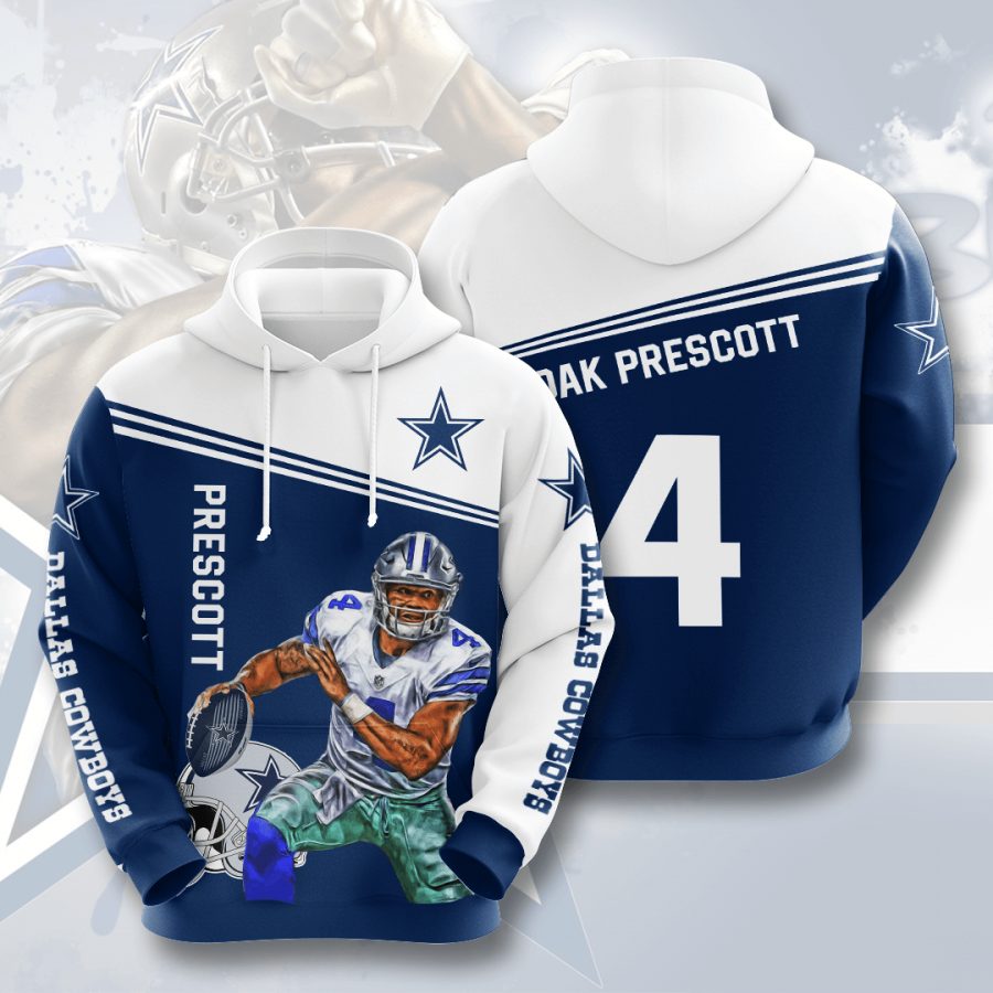 Sportswearmerch Dallas Cowboys NFL Dak Prescott Personalized Hoodie For Fan