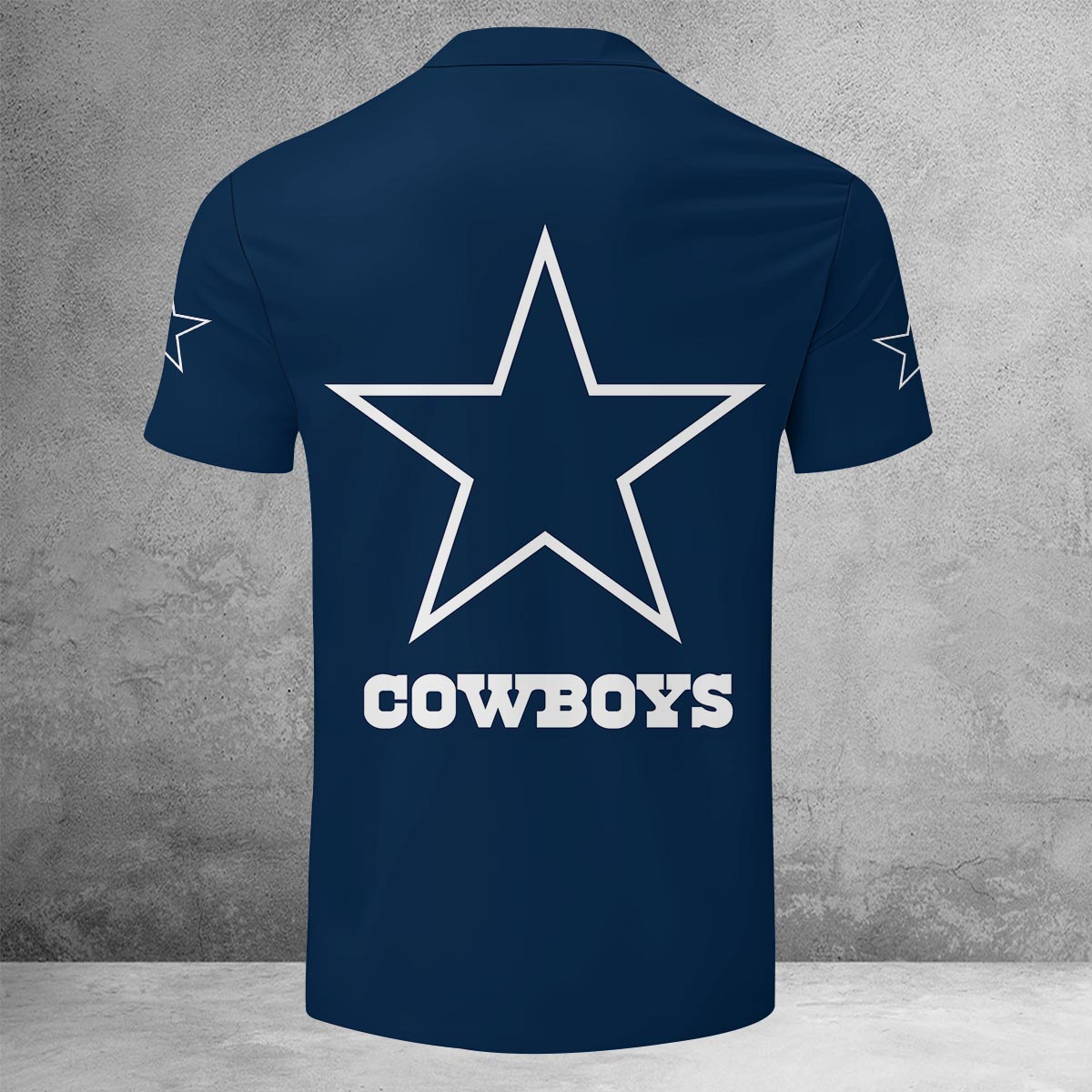 Sportswearmerch Dallas Cowboys NFL Lapel Zip Polo Shirt For Fan