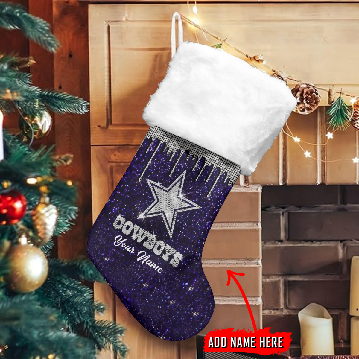 Sportswearmerch Dallas Cowboys NFL Personalized Christmas Socks For Fan