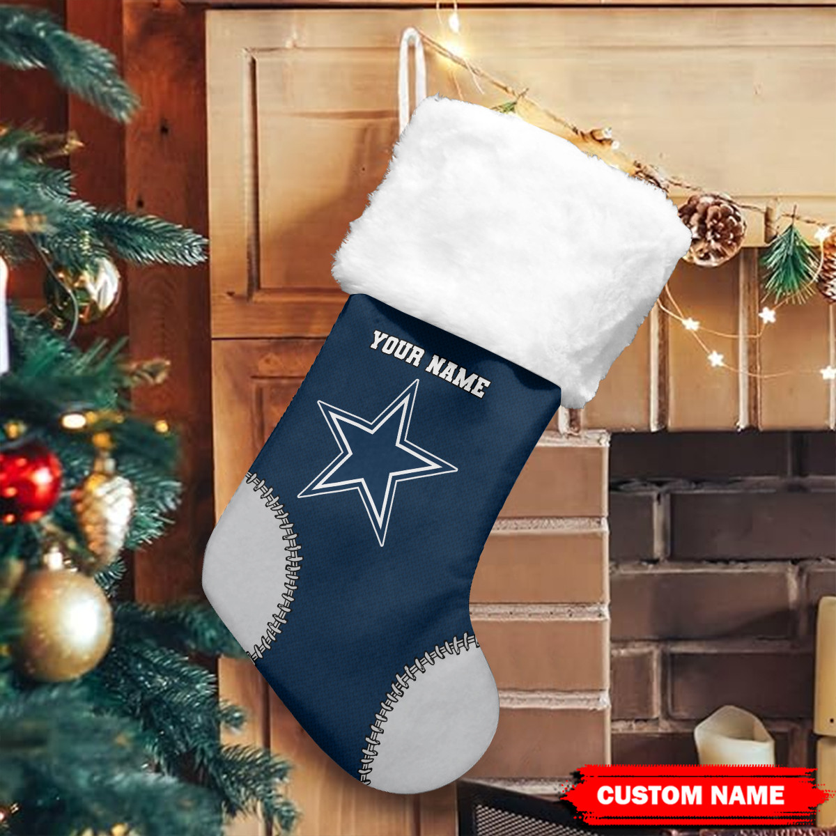 Sportswearmerch Dallas Cowboys NFL Personalized Christmas Socks For Fan