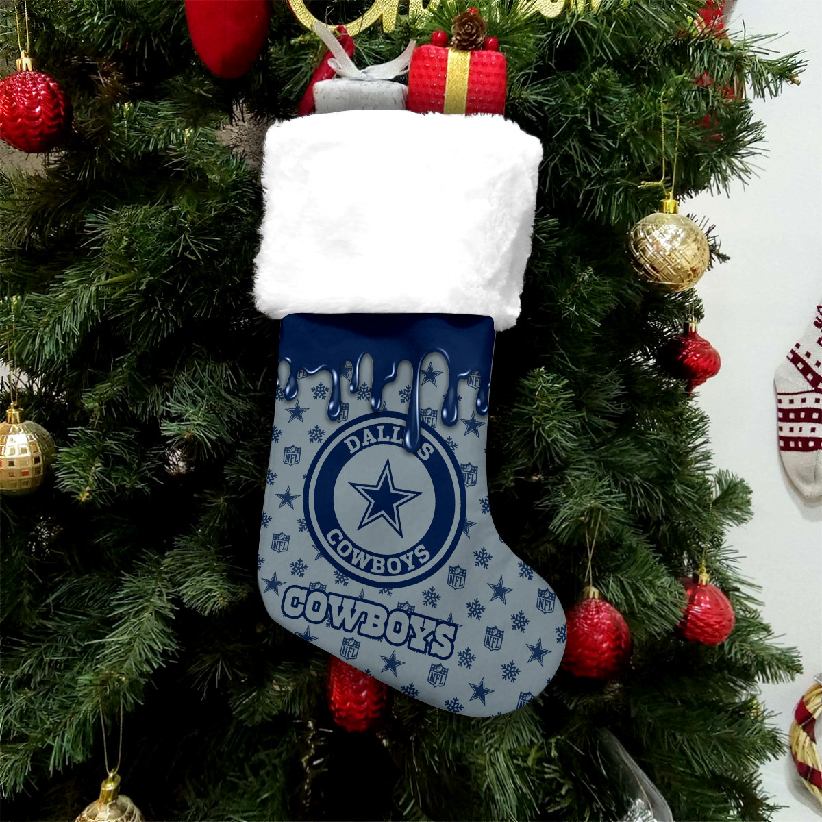 Sportswearmerch Dallas Cowboys NFL Personalized Christmas Socks For Fan