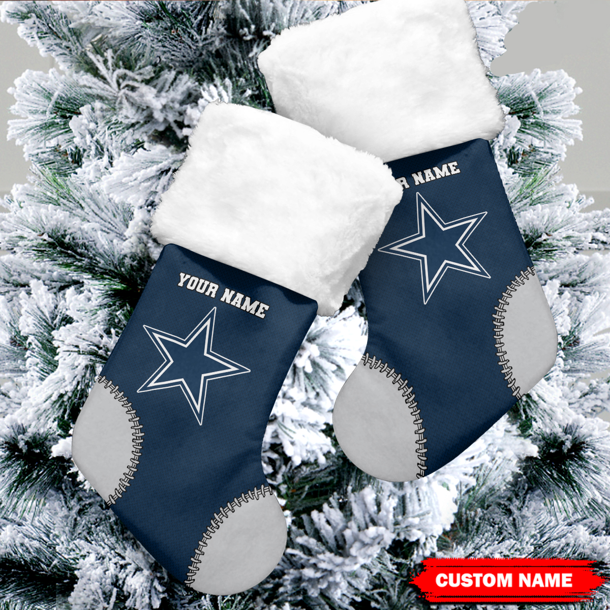 Sportswearmerch Dallas Cowboys NFL Personalized Christmas Socks For Fan