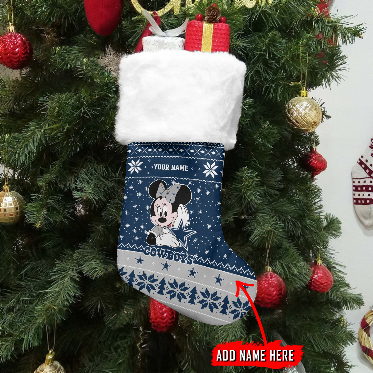 Sportswearmerch Dallas Cowboys NFL Personalized Christmas Socks For Fan