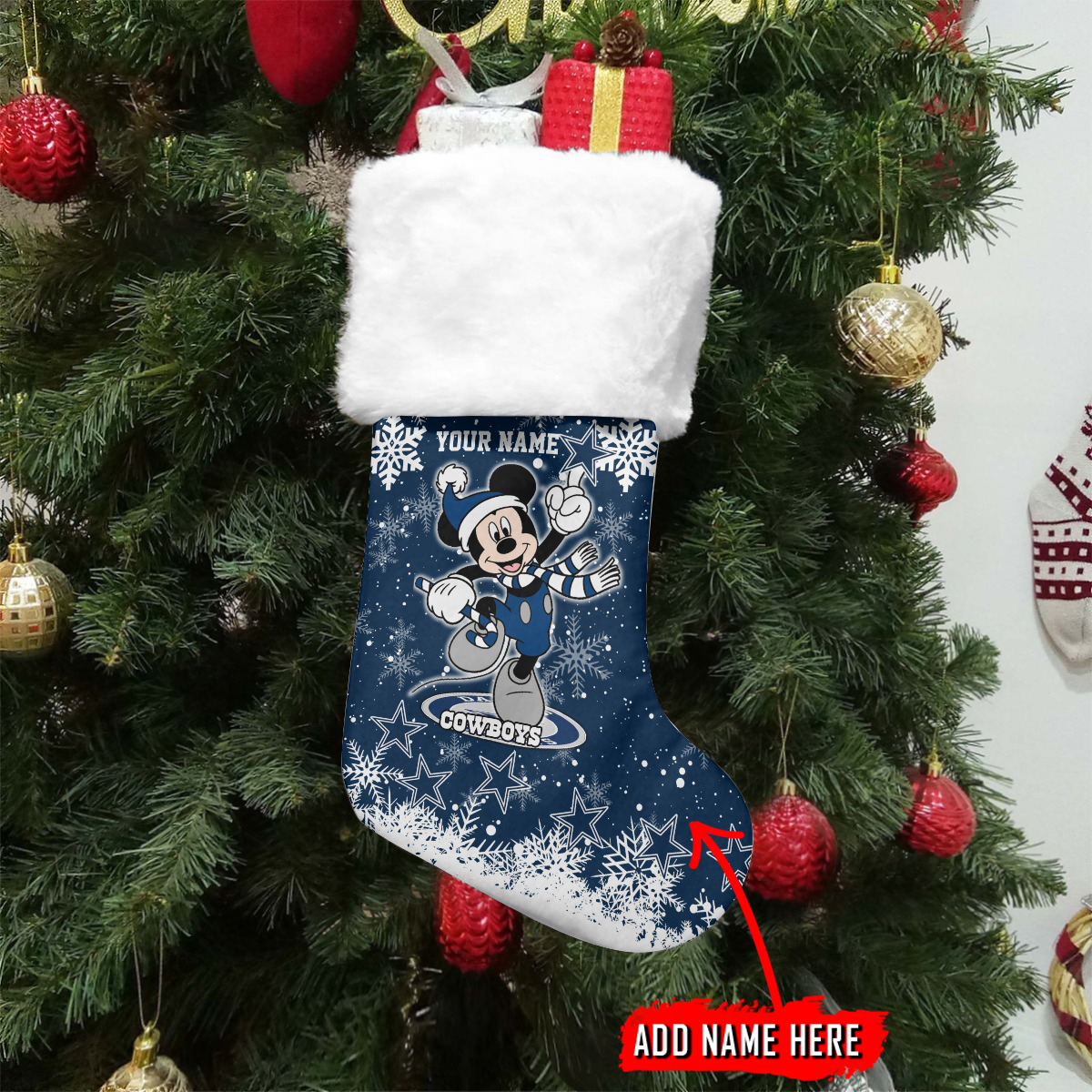 Sportswearmerch Dallas Cowboys NFL Personalized Christmas Socks For Fan