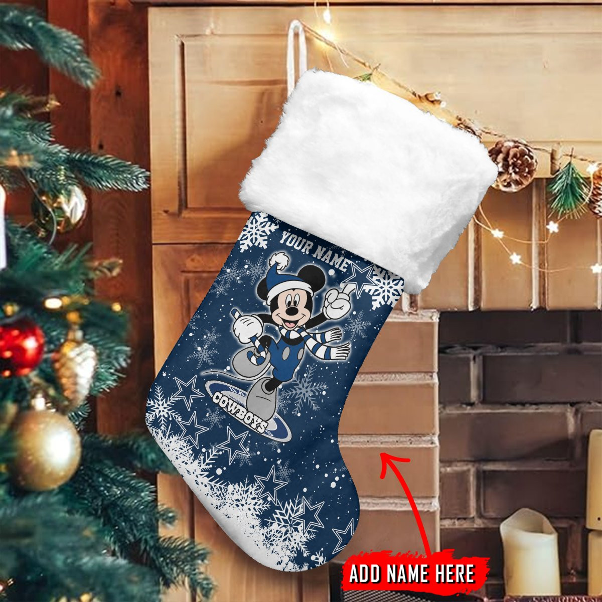 Sportswearmerch Dallas Cowboys NFL Personalized Christmas Socks For Fan